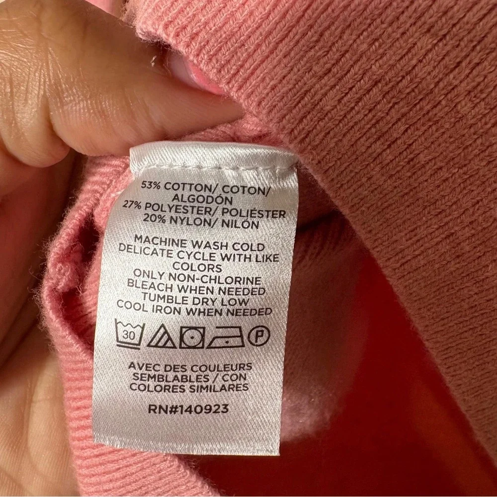 Loft Womens XL Sweater Pink Off the Shoulder Long Sleeve Ribbed Knit NWT Soft